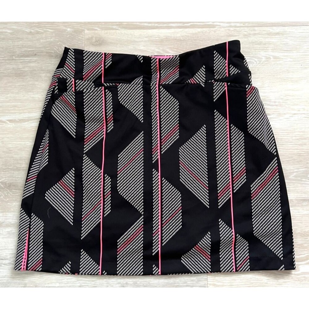 Tail Activewear Skort XS Black White Pink Geometric Print Built-in Shorts 15"